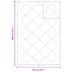 Bettdecken Set mit Kissen 2 pcs Weiss Mikrofaser – Bild 8