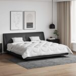 Bettdecke mit Kissen 3 pcs Weiss Mikrofaser