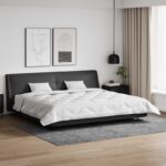 Winterbettdecke mit Kissen 3 pcs Weiss Mikrofaser