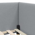 Eckbettgestell mit Matratze Sonstiges 2 pcs Hellgrau Stoff – Bild 10