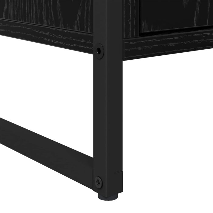 Sideboard 2 pcs Schwarz Eichen-Optik 81 x 36 x 150.5 cm – Bild 10