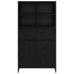 Sideboard 2 pcs Schwarz Eichen-Optik 81 x 36 x 150.5 cm – Bild 6