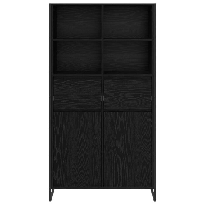 Sideboard 2 pcs Schwarz Eichen-Optik 81 x 36 x 150.5 cm – Bild 6