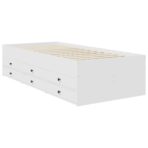 Tagesbett Weiss und Schwarz 100 x 200 cm Holzwerkstoff – Bild 6