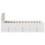 Tagesbett Weiss und Schwarz 100 x 200 cm Holzwerkstoff – Bild 9