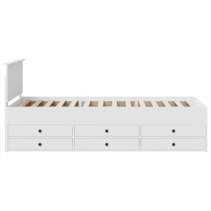 Tagesbett Weiss und Schwarz 100 x 200 cm Holzwerkstoff – Bild 9