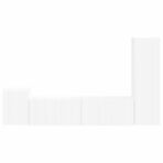 TV-Schrankset Wandmontiert 4 pcs Weiss Holzwerkstoff – Bild 8