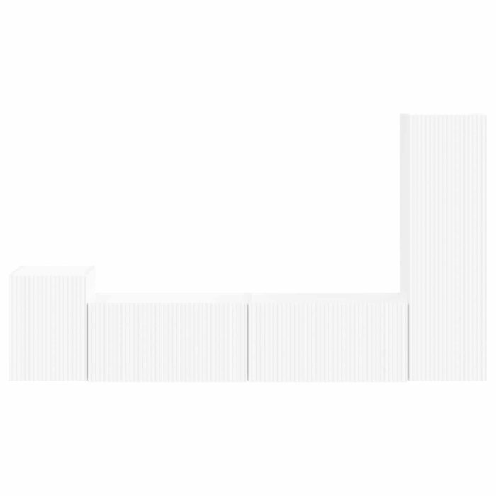 TV-Schrankset Wandmontiert 4 pcs Weiss Holzwerkstoff – Bild 8