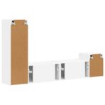 TV-Schrankset Wandmontiert 4 pcs Weiss Holzwerkstoff – Bild 9
