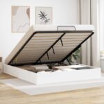 Ottoman Bettgestell Weiss 193 x 120 x 25 cm Spanplatte