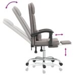 Bürostuhl mit Massagefunktion Taupe Stoff – Bild 9