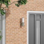 Aussenwandleuchte Silber 15 x 7,5 x 33 cm Edelstahl und Plastik