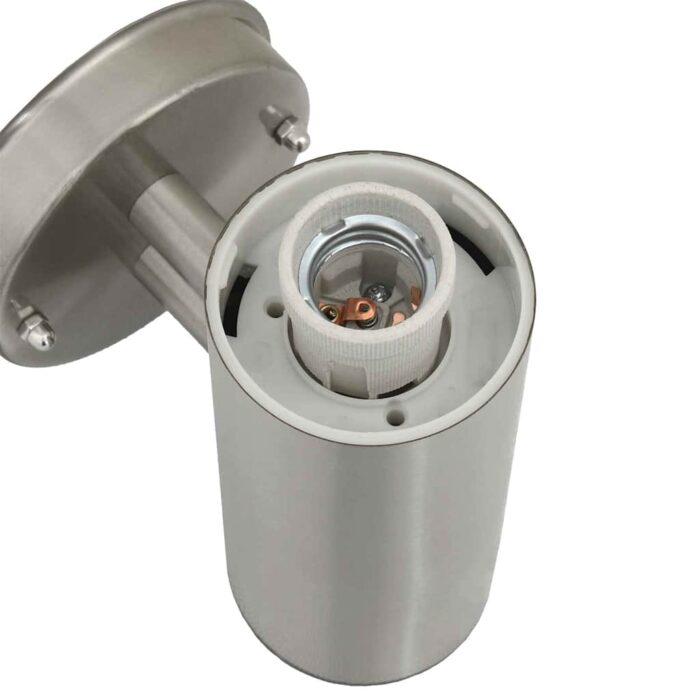 Aussenwandleuchte Silber 15 x 7,5 x 33 cm Edelstahl und Plastik – Bild 8