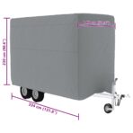 Schutzhülle für Pferdeanhänger Grau 334x148x230 cm Vliesstoff – Bild 10