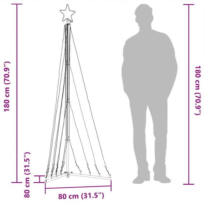 LED Weihnachtsbaum 339 LEDs Warmweiss 187 cm – Bild 12