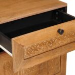 Nachttisch mit - Massivholz Akazie – Bild 6