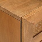 Nachttisch mit - Massivholz Akazie – Bild 7