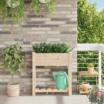 Garten-Pflanzgefäss mit Regal Beige 71 x 37 x 76,5 cm