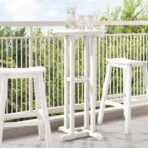 Bartisch Weiss 55 x 55 x 107 cm Polyethylen