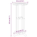Bartisch Weiss 55 x 55 x 107 cm Polyethylen – Bild 11