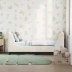 Kinderbettgestell mit Kopfteil Creme 70 x 140 cm Schafstoff – Bild 3