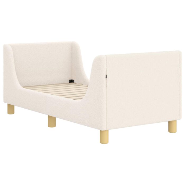 Kinderbettgestell mit Kopfteil Creme 70 x 140 cm Schafstoff – Bild 4