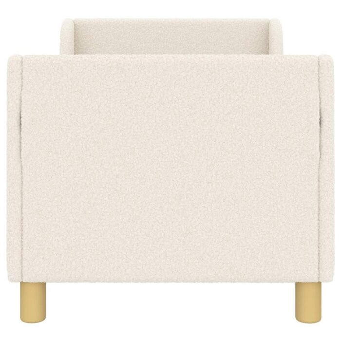 Kinderbettgestell mit Kopfteil Creme 70 x 140 cm Schafstoff – Bild 5