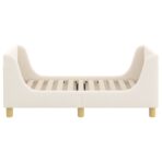 Kinderbettgestell mit Kopfteil Creme 70 x 140 cm Schafstoff – Bild 6