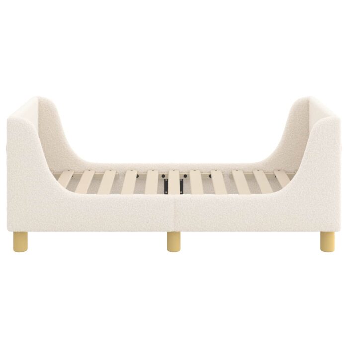 Kinderbettgestell mit Kopfteil Creme 70 x 140 cm Schafstoff – Bild 6