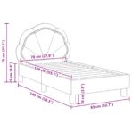 Kinderbettgestell mit Kopfteil Hellgrau 70 x 140 cm Samt – Bild 10