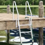 3-Step Dock Ladder Silber 58 x 77 x 144 cm Aluminium