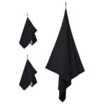 Sporthandtuch Set 3 pcs Schwarz Polyester und Polyamid – Bild 3