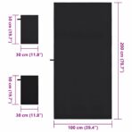 Sporthandtuch Set 3 pcs Schwarz Polyester und Polyamid – Bild 8