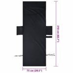 Sonnenliege-Tücher 2 pcs Schwarz 210 x 75 cm – Bild 10