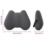 Kopfkissen mit Kissen Grau 42 x 32 x 14 cm Polyester – Bild 11