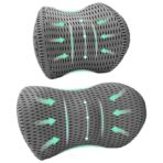 Kopfkissen mit Kissen Verstellbar 2 pcs Grau 4D Mesh – Bild 2