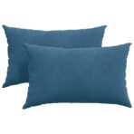 Sofakissen 2 pcs Blau 50 x 30 cm Cordstoff – Bild 2