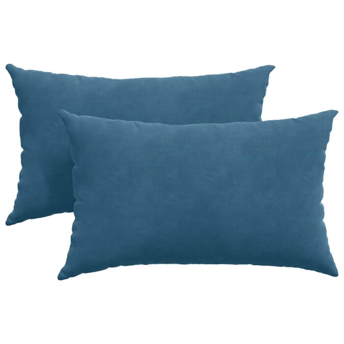 Sofakissen 2 pcs Blau 50 x 30 cm Cordstoff – Bild 2