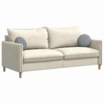 Sitzkissen 2 pcs Hellgrau Ø30 x 13 cm Stoff – Bild 3