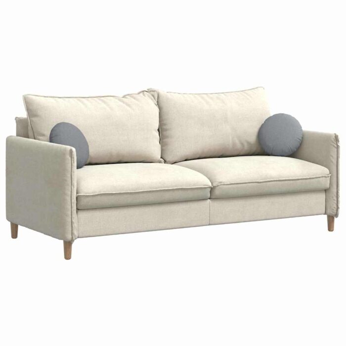 Sitzkissen 2 pcs Hellgrau Ø30 x 13 cm Stoff – Bild 3