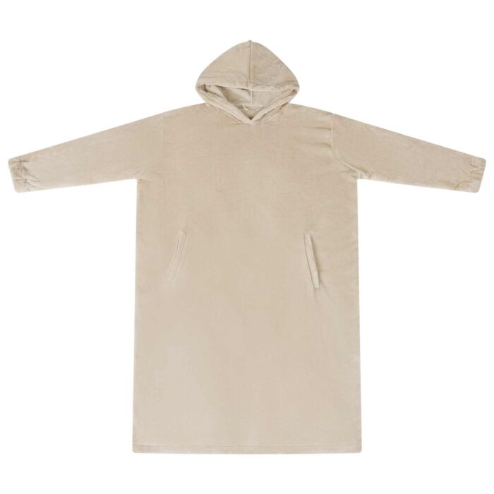 Decken-Hoodie Beige S Flanell – Bild 2