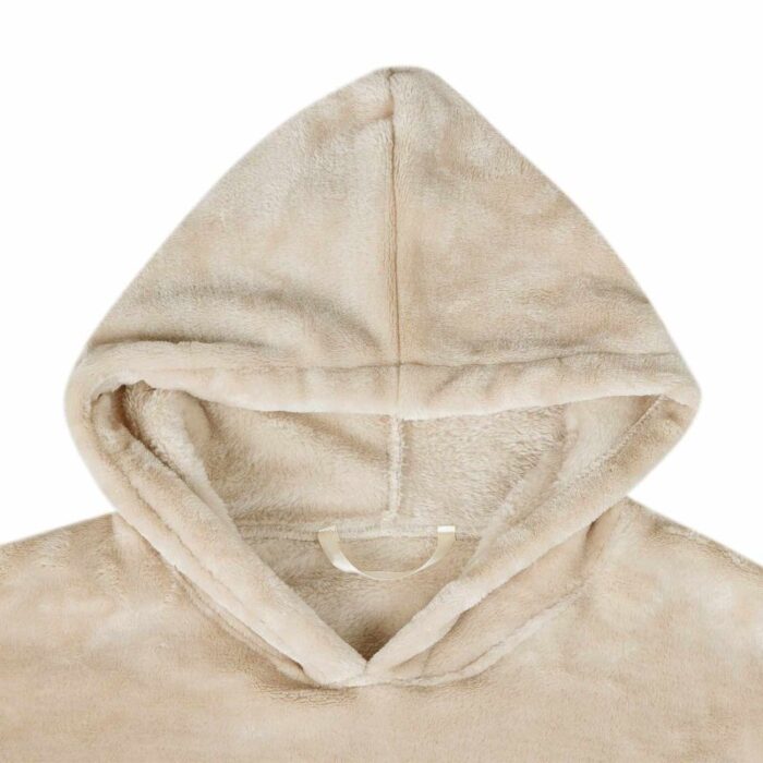 Decken-Hoodie Beige S Flanell – Bild 5