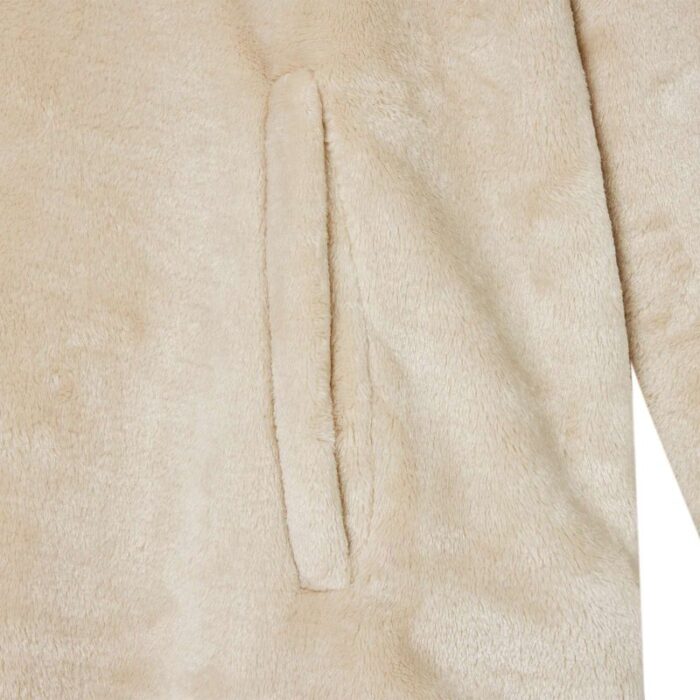 Decken-Hoodie Beige S Flanell – Bild 6
