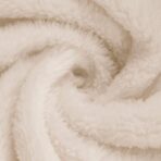 Bademantel ohne Kapuze Beige S Flanell – Bild 7