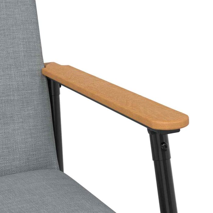 Sessel Hellgrau 59 x 75 x 78 cm Stoff – Bild 8