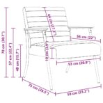 Sessel Hellgrau 59 x 75 x 78 cm Stoff – Bild 10