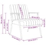 Sessel Blau 59 x 75 x 78 cm Samt – Bild 10