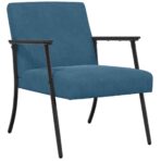 Sessel Blau 59 x 75 x 78 cm Samt – Bild 2
