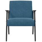 Sessel Blau 59 x 75 x 78 cm Samt – Bild 4
