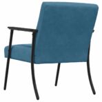 Sessel Blau 59 x 75 x 78 cm Samt – Bild 6